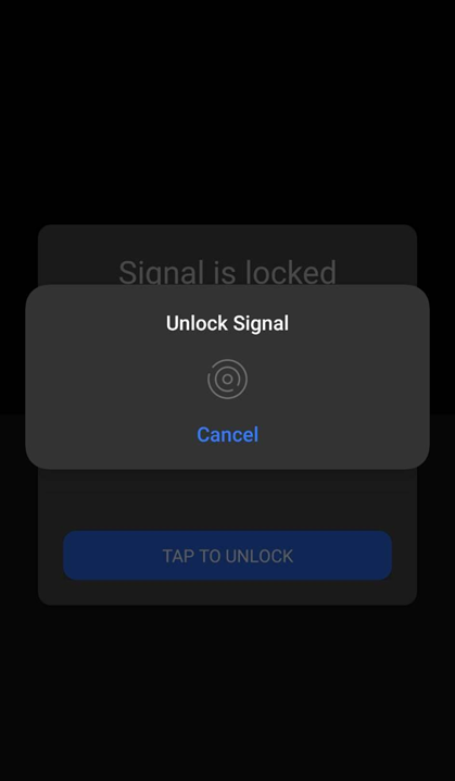 Privacy in Signal app 