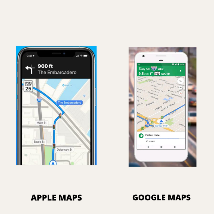 Google map vs apple maps app